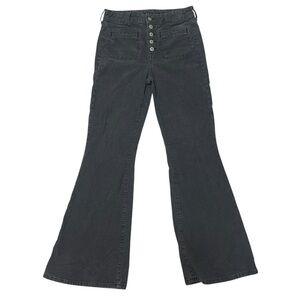 American Eagle Super High Rise Flare Corduroy Pants in‎ Dark Gray Women's 8 Reg